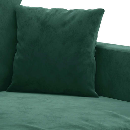 Divano a 2 Posti Verde Scuro 140 cm in Velluto