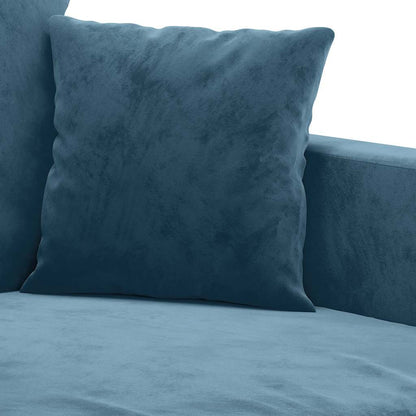 Divano a 2 Posti Blu 140 cm in Velluto