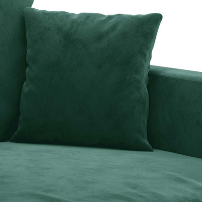 Divano a 3 Posti Verde Scuro 180 cm in Velluto