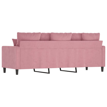 Divano a 3 Posti rosa 180 cm in Velluto - homemem39