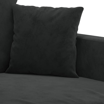 Schwarzes 3-Sitzer-Sofa 180 cm aus Samt