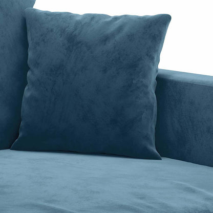 Divano a 3 Posti Blu 180 cm in Velluto