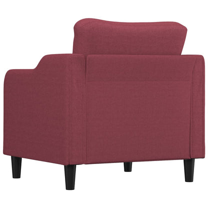 Poltrona Rosso Vino 60 cm in Tessuto - homemem39