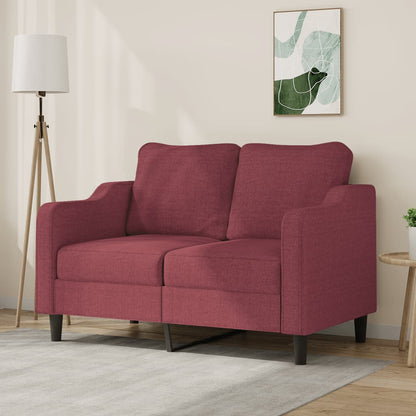 Divano a 2 Posti Rosso Vino 120 cm