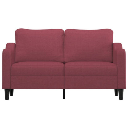 Divano a 2 Posti Rosso Vino 140 cm in Tessuto | homemem39