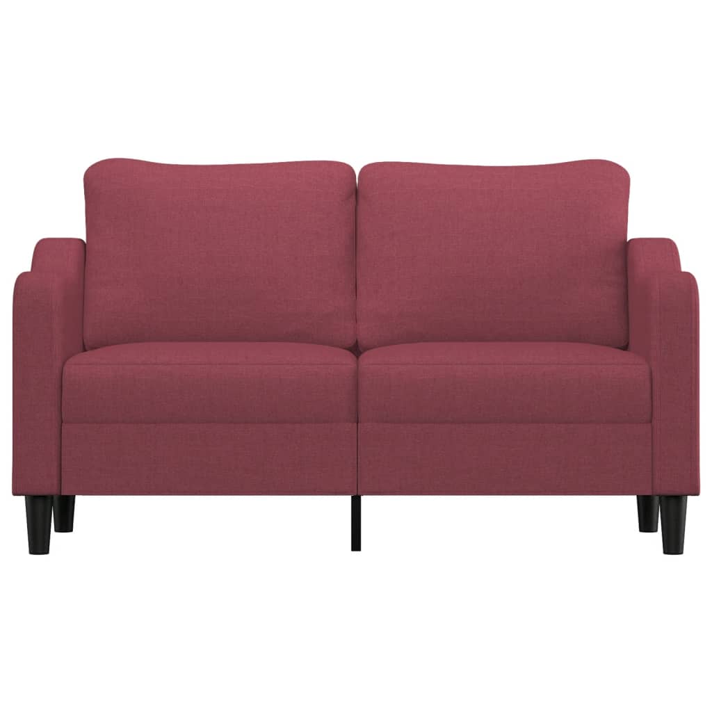 Divano a 2 Posti Rosso Vino 140 cm