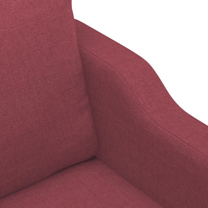 Divano a 2 Posti Rosso Vino 140 cm in Tessuto | homemem39