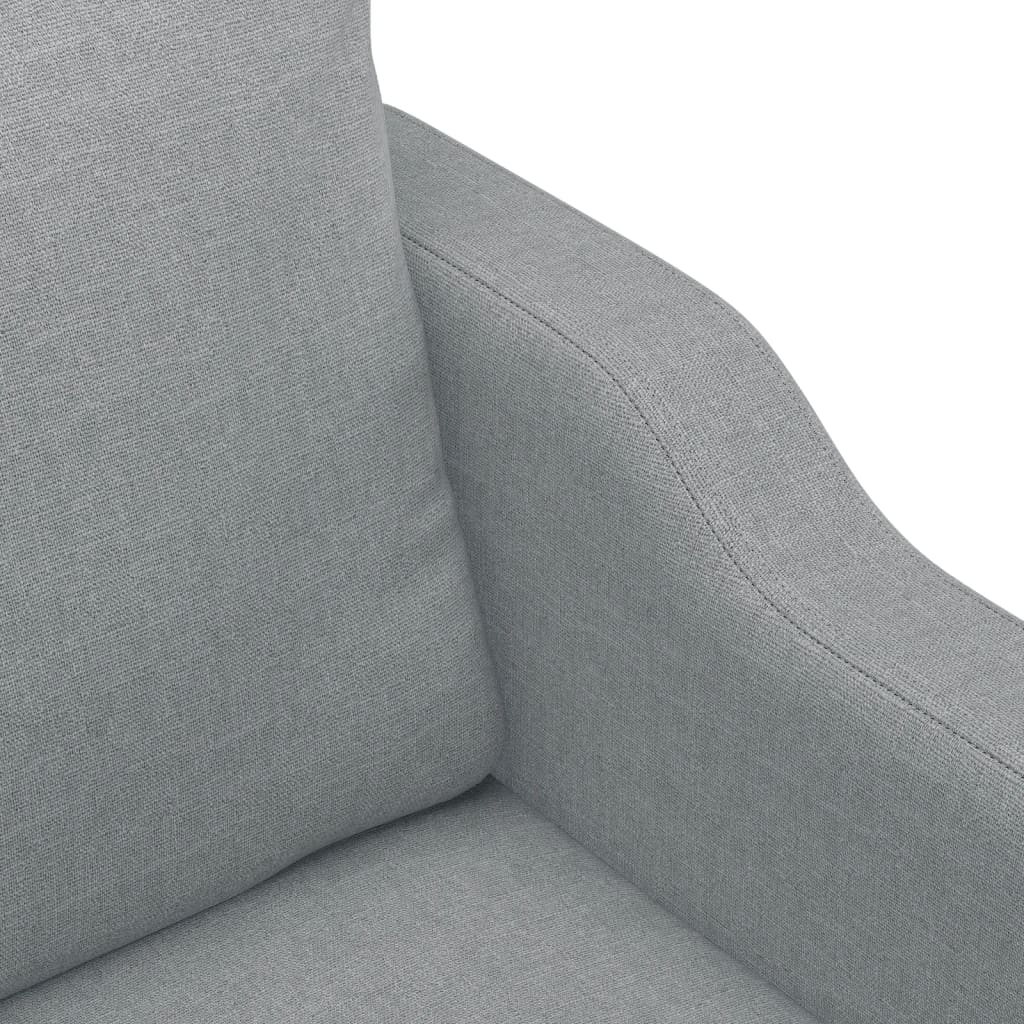 Divano a 3 Posti Grigio Chiaro 180 cm in Tessuto