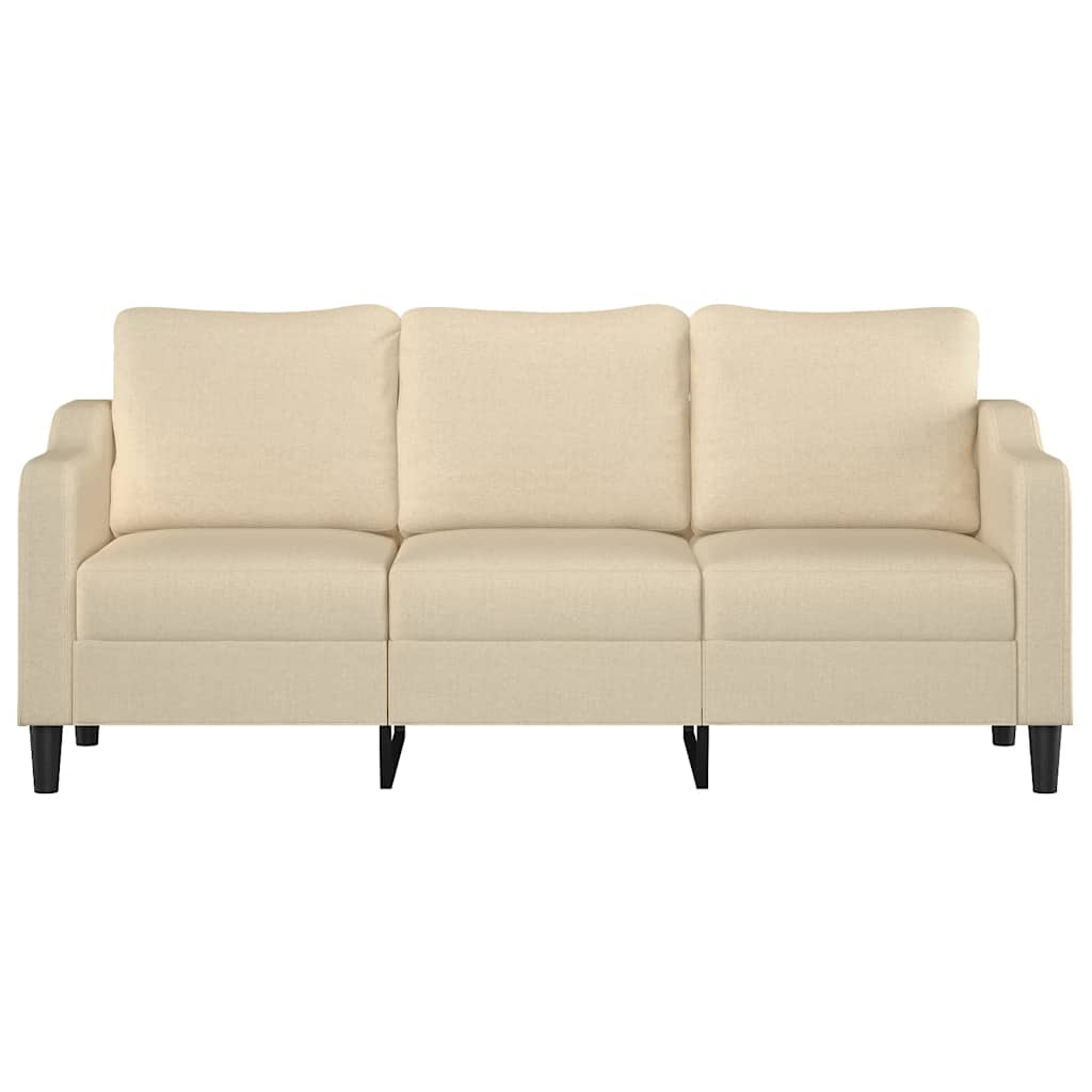 Divano a 3 Posti Crema 180 cm in Tessuto | homemem39
