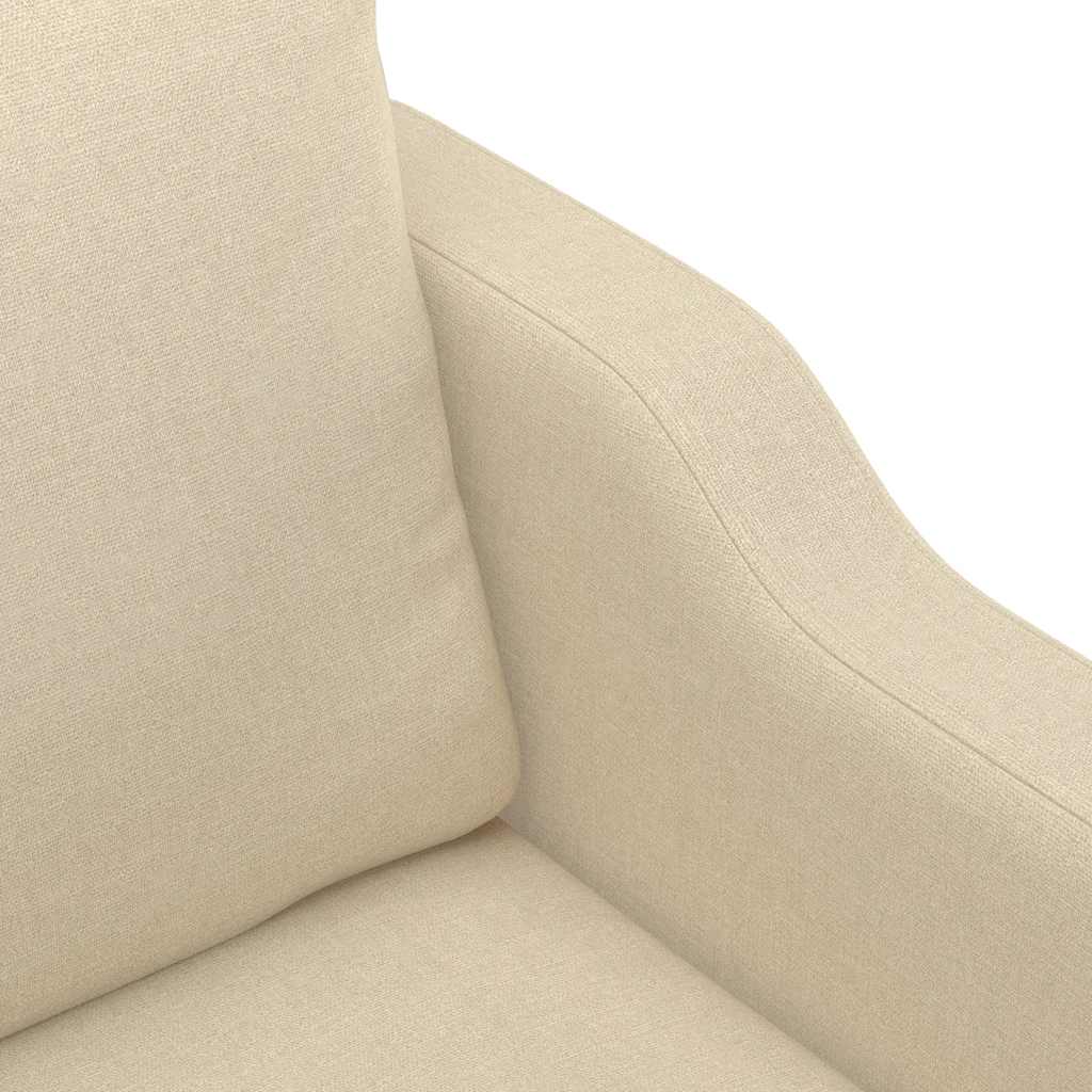 Divano a 3 Posti Crema 180 cm in Tessuto | homemem39