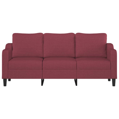 Divano a 3 Posti Rosso Vino 180 cm in Tessuto | homemem39
