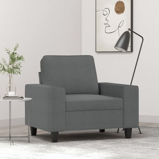 Poltrona Grigio Scuro 60 cm in Tessuto - homemem39