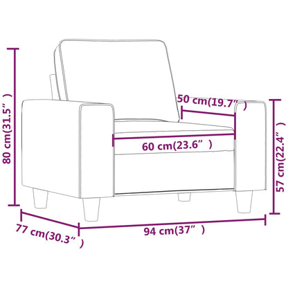 Poltrona Crema 60 cm in Tessuto