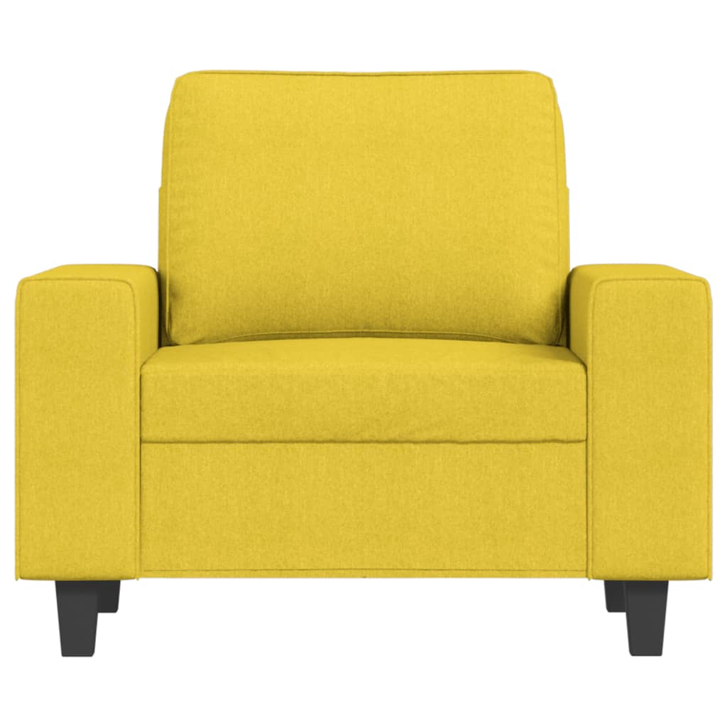 Poltrona Giallo Chiaro 60 cm in Tessuto - homemem39