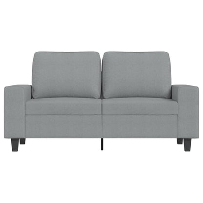 Divano a 2 Posti Grigio Chiaro 120 cm in Tessuto