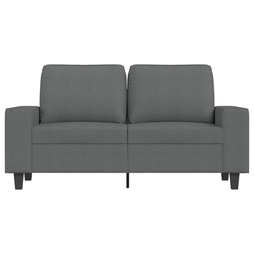 Divano a 2 Posti Grigio Scuro 120 cm in Tessuto