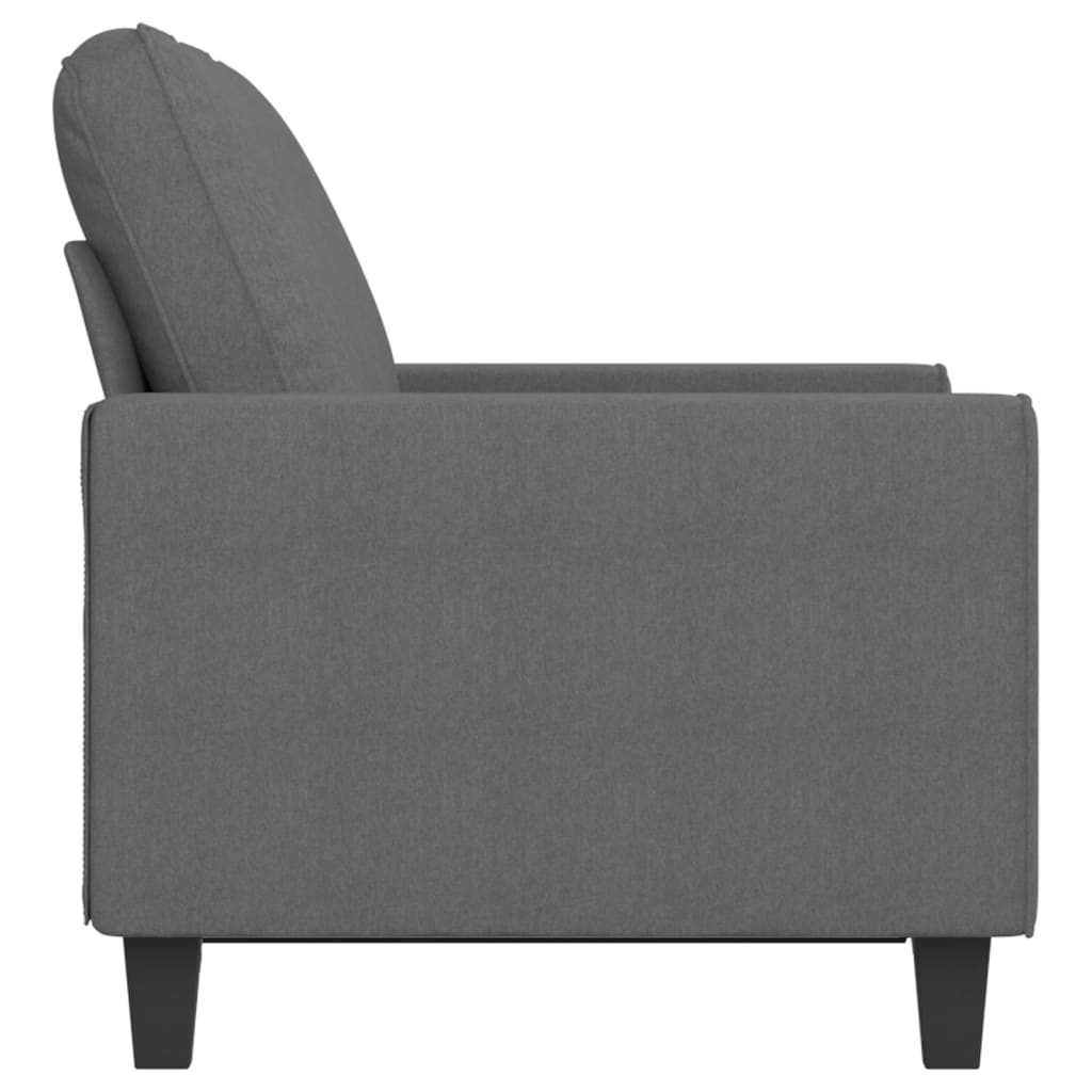 Divano a 2 Posti Grigio Scuro 120 cm in Tessuto