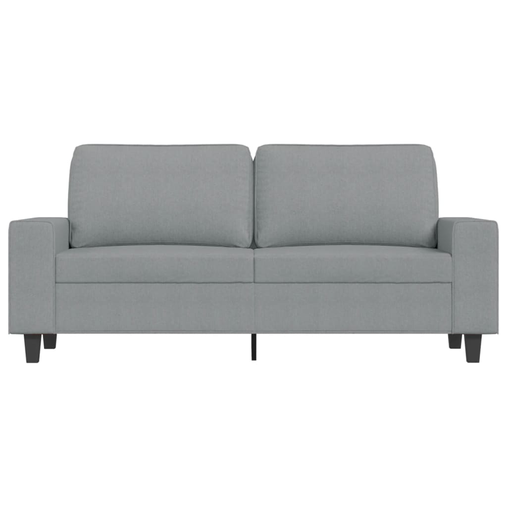 Divano a 2 Posti Grigio Chiaro 140 cm in Tessuto