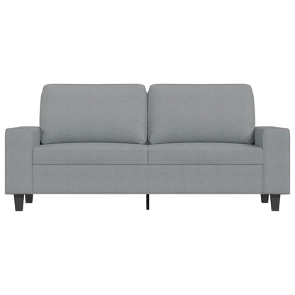 Divano a 2 Posti Grigio Chiaro 140 cm in Tessuto