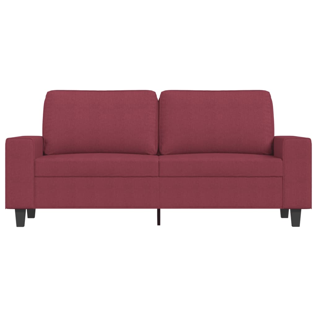 Divano a 2 Posti Rosso Vino 140 cm