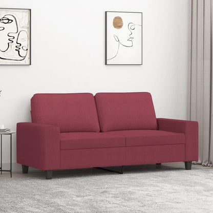 Divano a 2 Posti Rosso Vino 140 cm