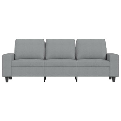 Divano a 3 Posti Grigio Chiaro 180 cm in Tessuto
