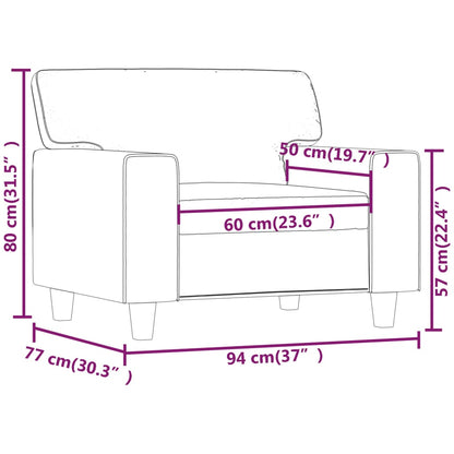 Poltrona Nera 60 cm in Similpelle