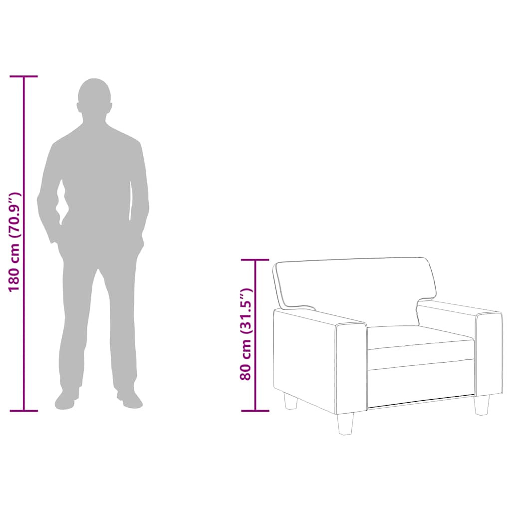 Poltrona Nera 60 cm in Similpelle