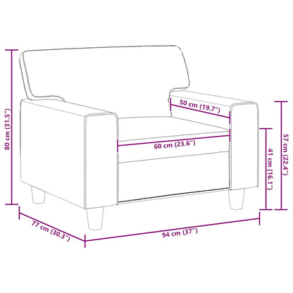 Poltrona Cappuccino 60 cm in Similpelle