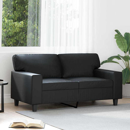 Divano a 2 Posti Nero 120 cm in Similpelle | homemem39