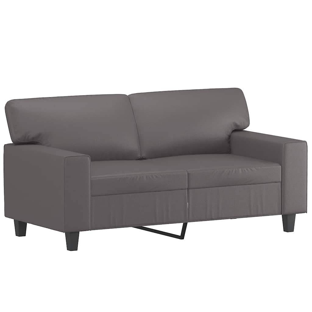 Divano a 2 Posti Grigio 120 cm in Similpelle | homemem39