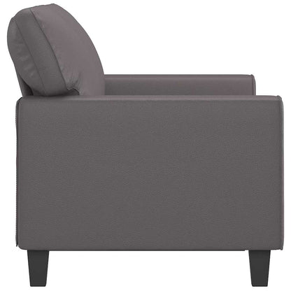 Divano a 2 Posti Grigio 120 cm in Similpelle | homemem39