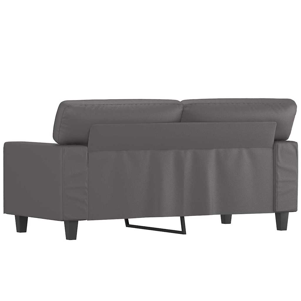 Divano a 2 Posti Grigio 120 cm in Similpelle | homemem39