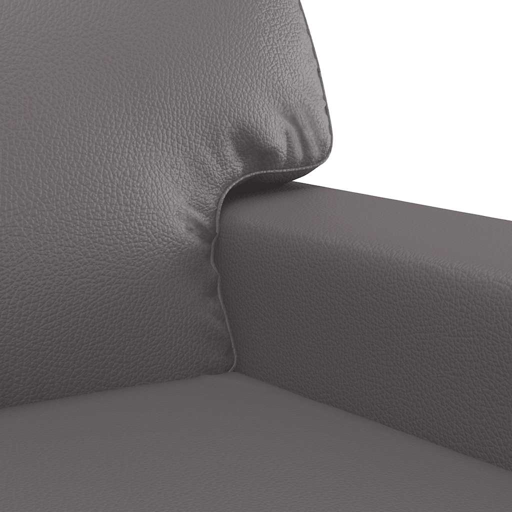 Divano a 2 Posti Grigio 120 cm in Similpelle | homemem39