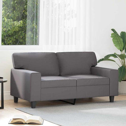 Divano a 2 Posti Grigio 120 cm in Similpelle | homemem39