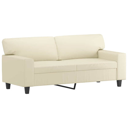Divano a 2 Posti Crema 140 cm in Similpelle | homemem39