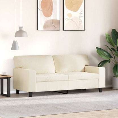 Divano a 2 Posti Crema 140 cm in Similpelle | homemem39