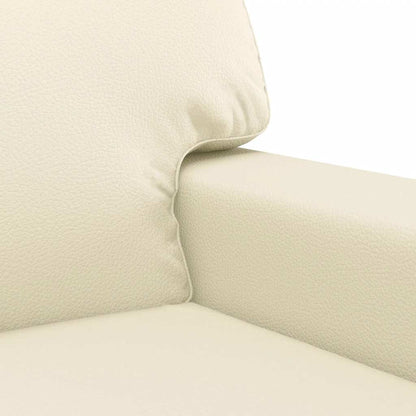Divano a 2 Posti Crema 140 cm in Similpelle | homemem39