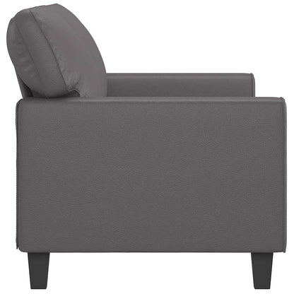 Divano a 2 Posti Grigio 140 cm in Similpelle | homemem39