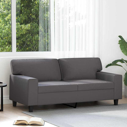 Divano a 2 Posti Grigio 140 cm in Similpelle | homemem39