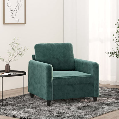 Poltrona Verde Scuro 60 cm Velluto