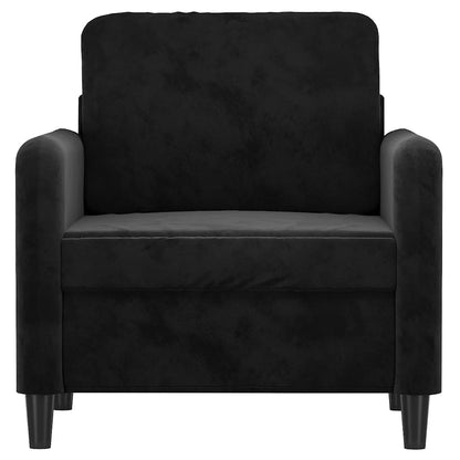 Poltrona Nero 60 cm Velluto