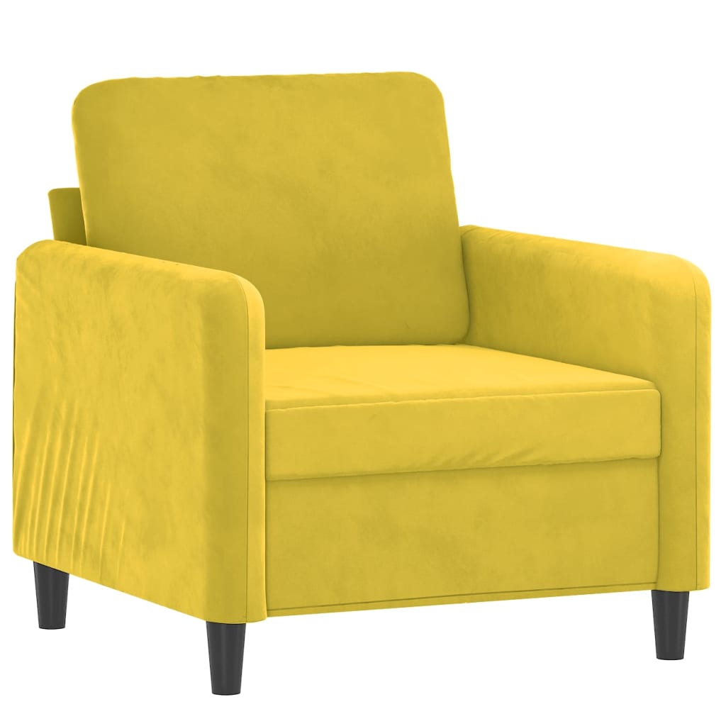 Poltrona Giallo 60 cm Velluto