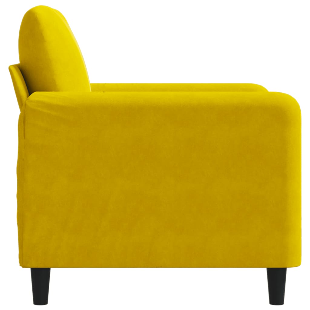 Poltrona Giallo 60 cm Velluto