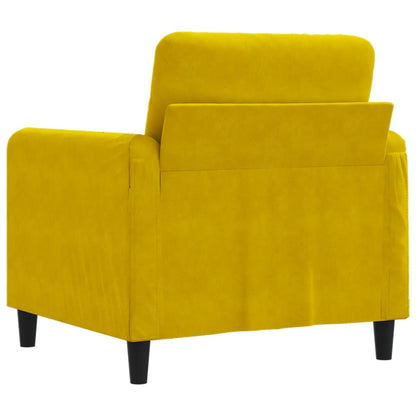 Poltrona Giallo 60 cm Velluto - homemem39