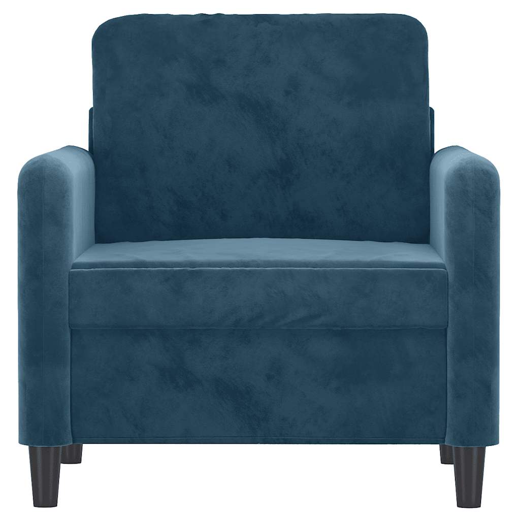 Poltrona Blu 60 cm Velluto