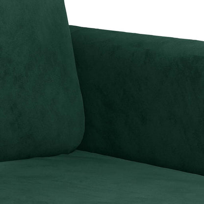 Divano a 2 Posti Verde Scuro 120 cm in Velluto
