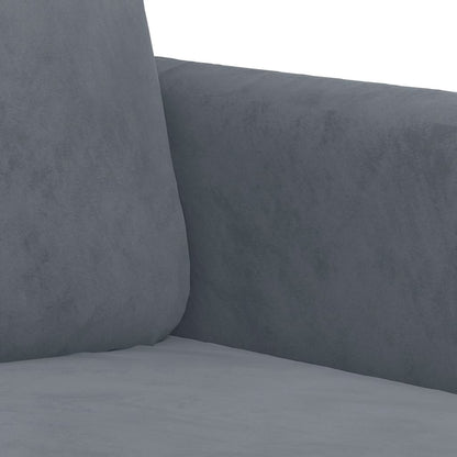 Divano a 2 Posti grigio scuro140 cm in Velluto