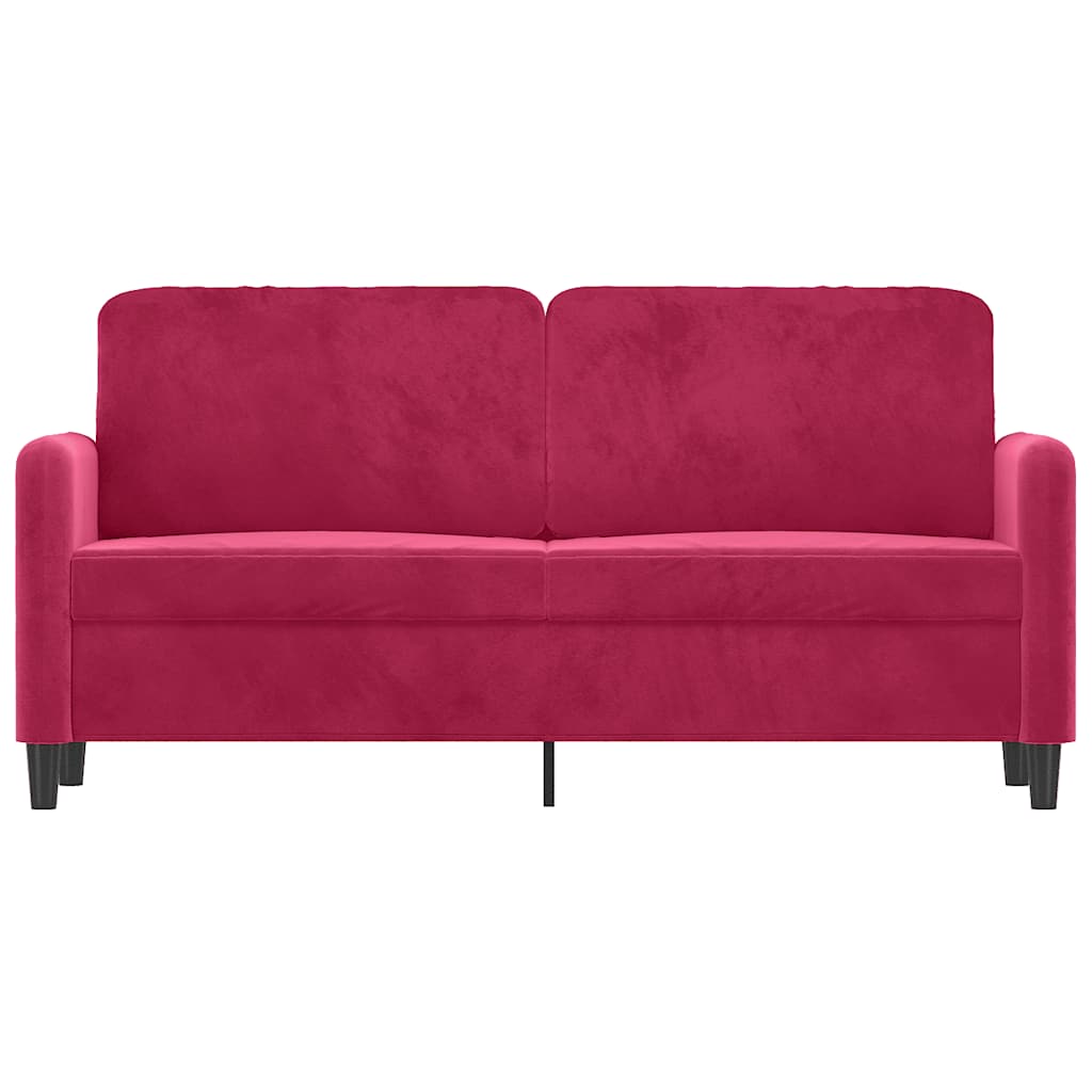 Divano a 2 Posti Rosso Vino 140 cm