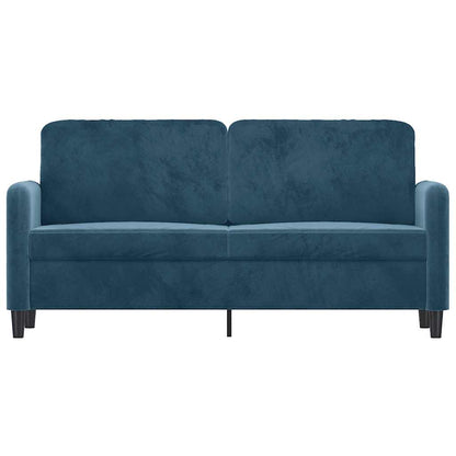 Divano a 2 Posti Blu 140 cm in Velluto